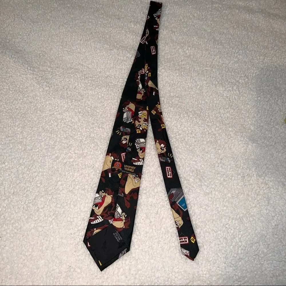 2 Vintage Looney Tunes Tasmanian Devil Ties Taz